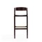 Manhattan Comfort Klismos Barstool in Ivory and Dark Walnut (Set of 3) 3-BS014-IV - alternate 2
